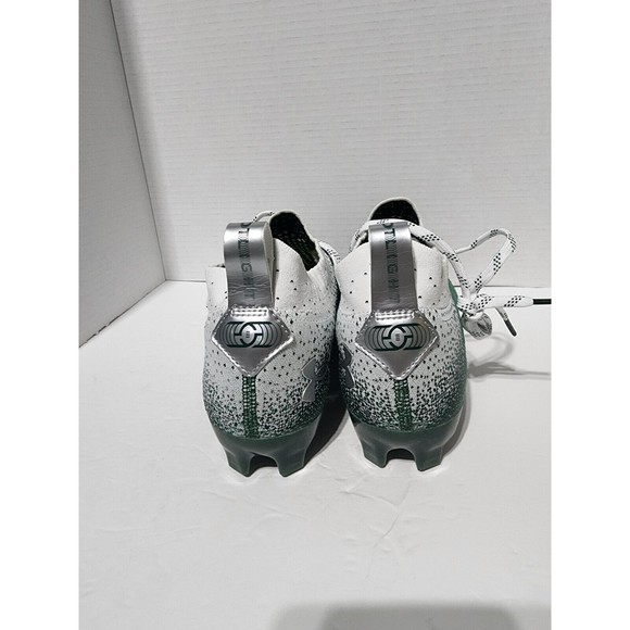 Men's Size 9  Under Armour Spotlight MC ‘Green’ Football Cleats 3023959-102 - Picture 5 of 9